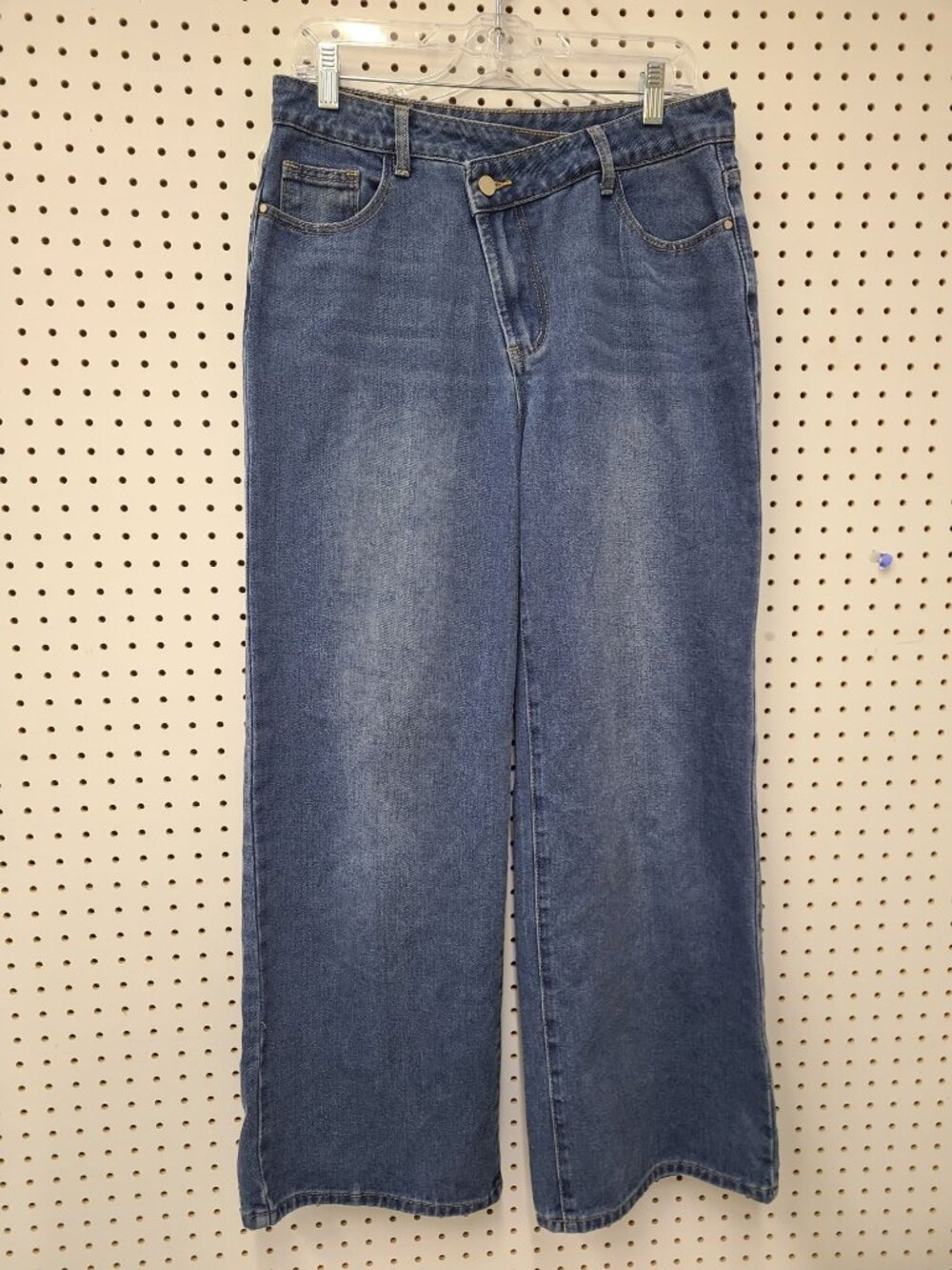 Wide-Leg Cider Denim Jeans Womens Size L. Comfortable & Stylish Blue Casual Pant